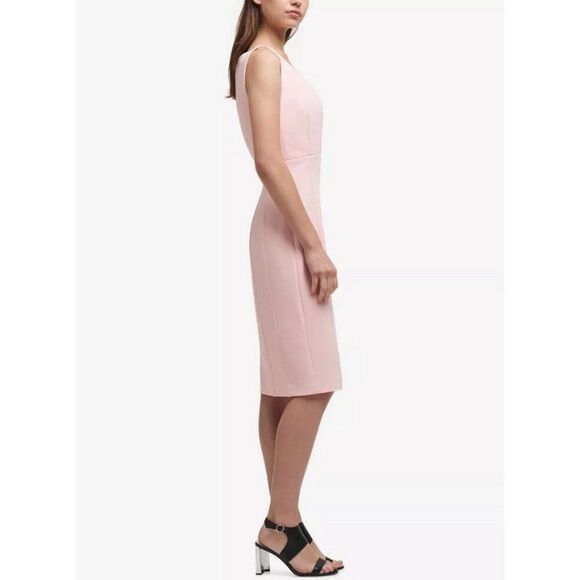 NWT DKNY Pink Dress Women’s 10 Sleeveless Sheath Business Professional Sexy Work - Picture 1 of 11